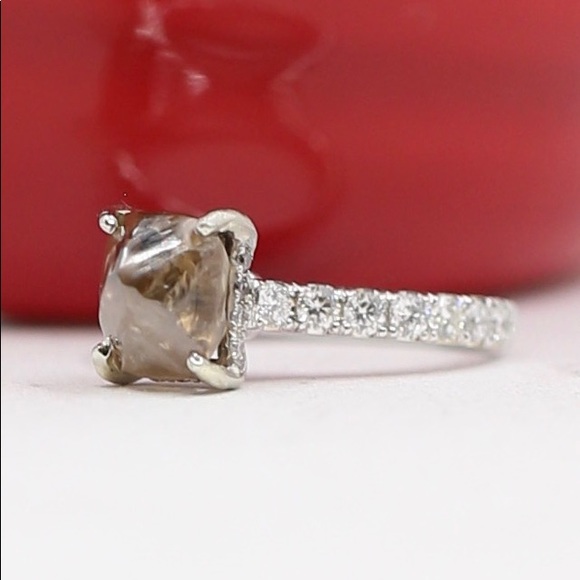 5.14 Carat Rough Diamond Engagement Ring - Picture 3 of 10